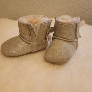 UGG INFANT JESSE BOW II BOOTS - METALLIC GOLD